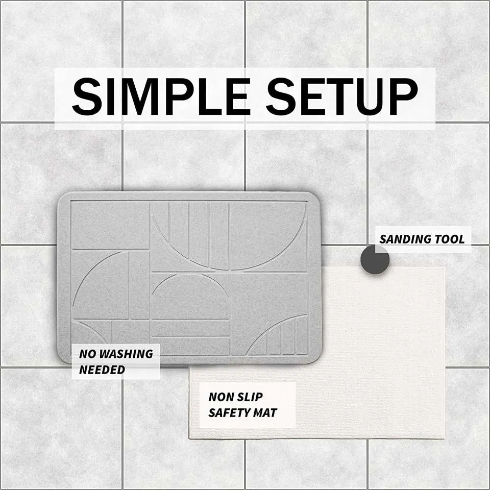 Customized Design Anti Slip Quick Drying Diatom Bath Mat