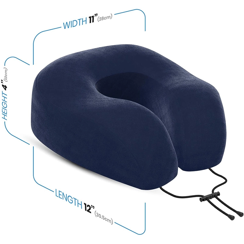 Memory Foam Travel Pillow - Airplane Neck Rest &amp; Plane Accessories, Head Support Pillow for Sleeping