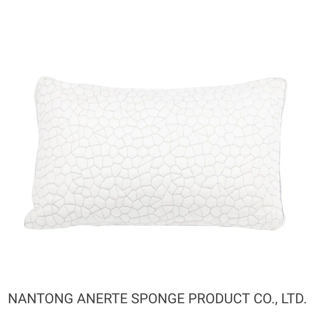 Shredded Foam Pillow with Washable Bamboo Cover Hidden Zipper
