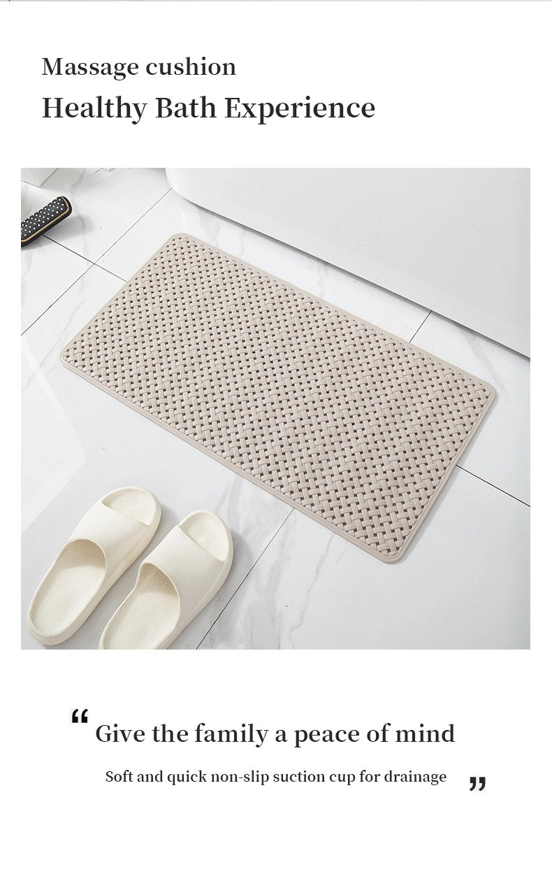 Customized Shape Thickened Absorbent Anti-Slip Safety Bathtub Shower Mat