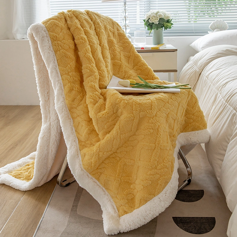 Machine Washable Thick Winter Warm Faux Fur Blanket Extra Soft Sauna Blanket for Winter