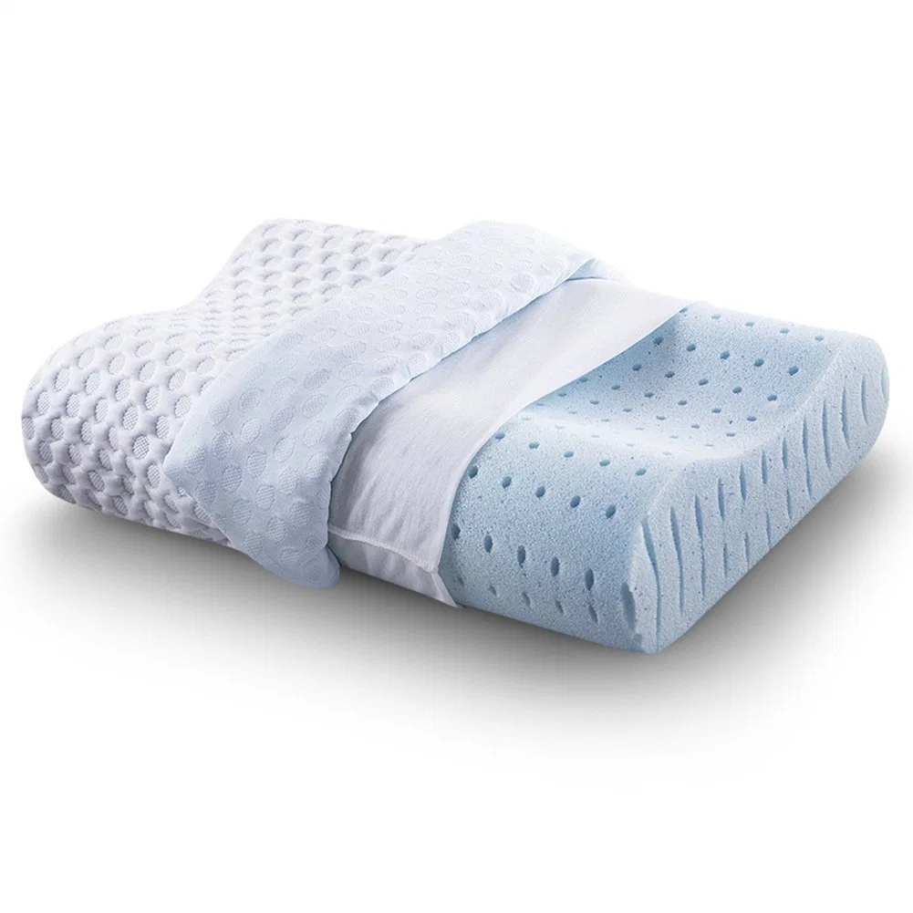 Gel Memory Foam Pillow with Ice Silk Cooling Feel Cover