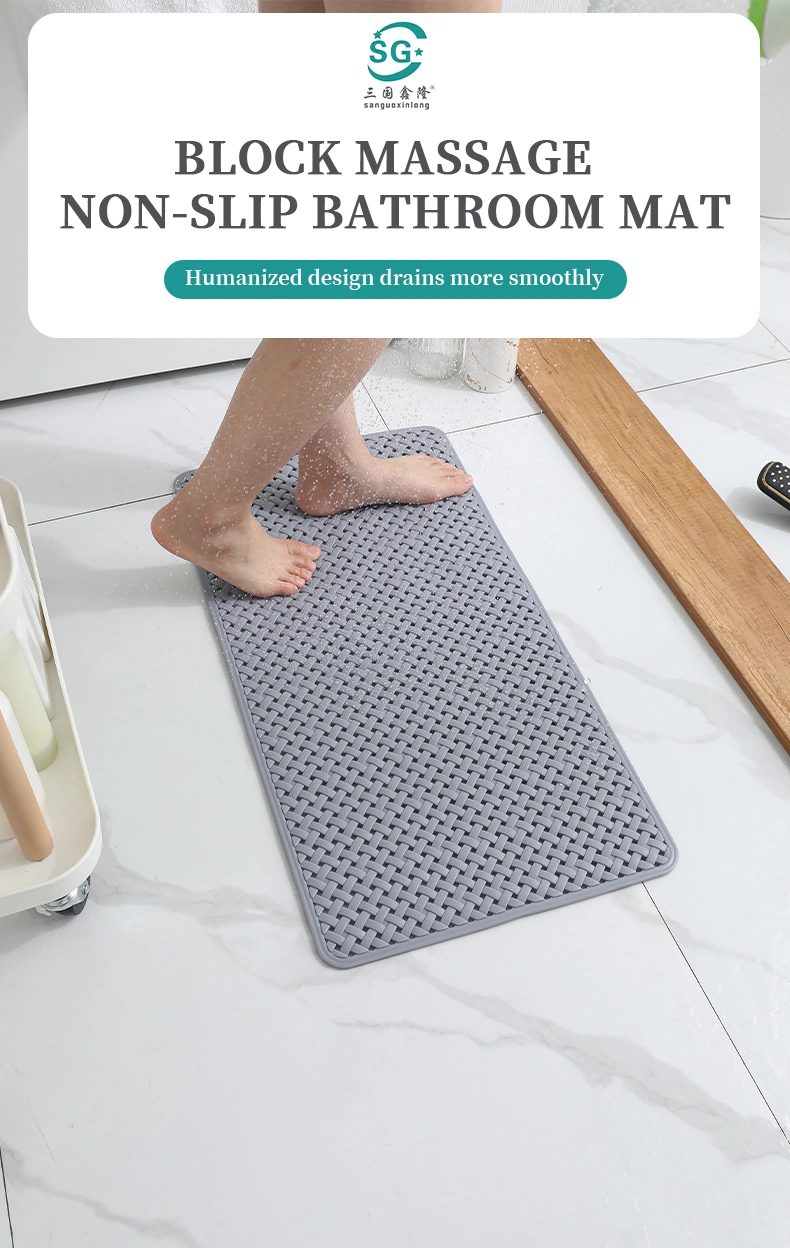 Customized Shape Thickened Absorbent Anti-Slip Safety Bathtub Shower Mat