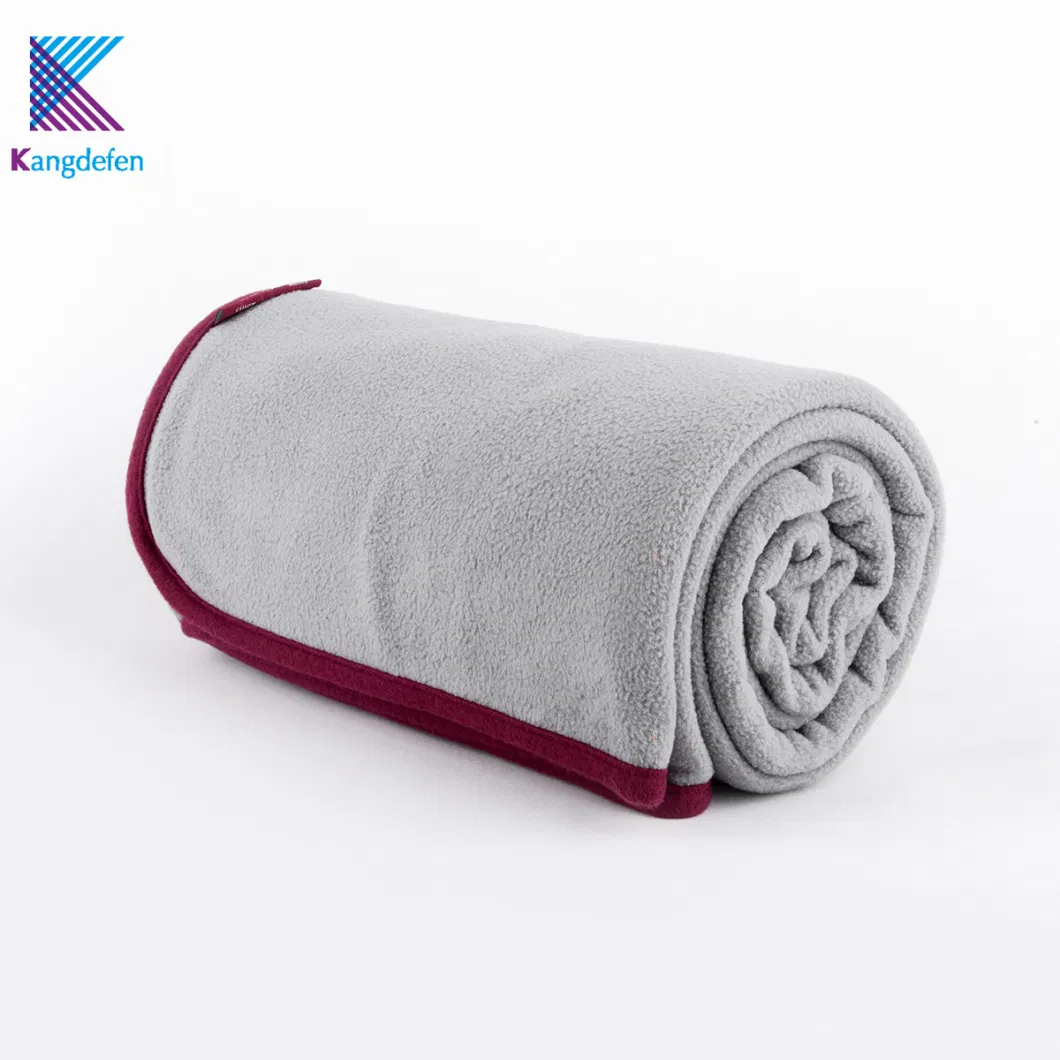 Breathable Home Textile Polyester RPET Recyclable Fleece Blanket for Airplane with Grs Certificate