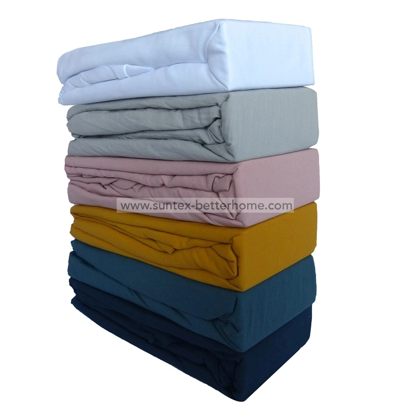 Quality Soft and Comfortable Prewashed Solid Color Microfiber Fitted Sheet Mattress Protector Bed Cover Bedsheet Bed Linen Wholesale